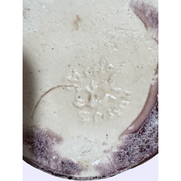 Vintage Pisgah Forest 2 handled Vase turquoise and maroon - Picture 6 of 12